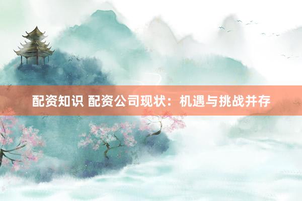 配资知识 配资公司现状:机遇与挑战并存