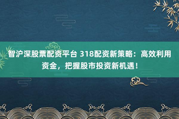智沪深股票配资平台 318配资新策略：高效利用资金，把握股市投资新机遇！