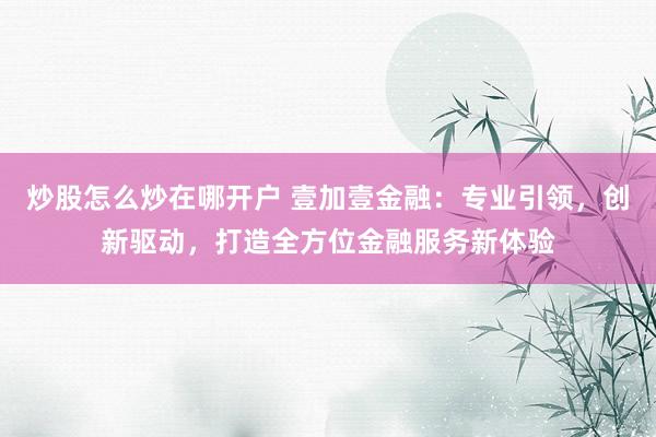 炒股怎么炒在哪开户 壹加壹金融：专业引领，创新驱动，打造全方位金融服务新体验