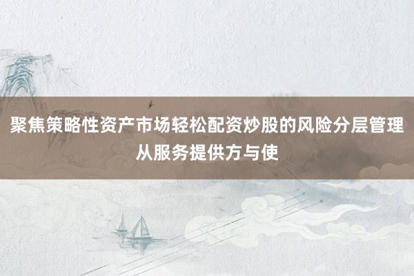 聚焦策略性资产市场轻松配资炒股的风险分层管理从服务提供方与使