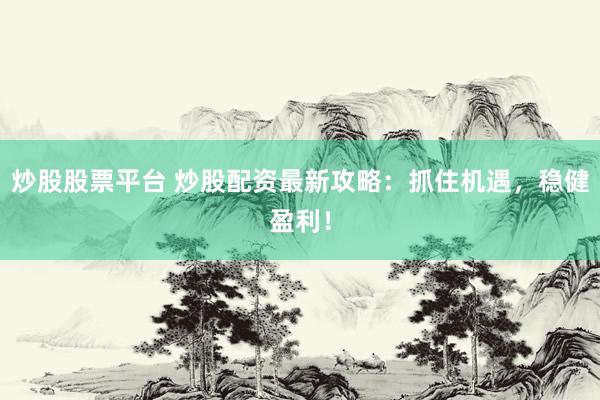 炒股股票平台 炒股配资最新攻略：抓住机遇，稳健盈利！