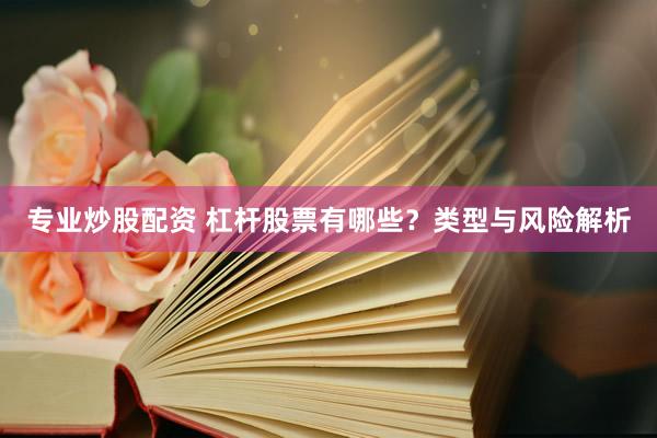 专业炒股配资 杠杆股票有哪些？类型与风险解析