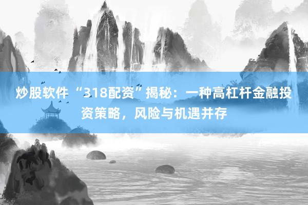 炒股软件 “318配资”揭秘：一种高杠杆金融投资策略，风险与机遇并存